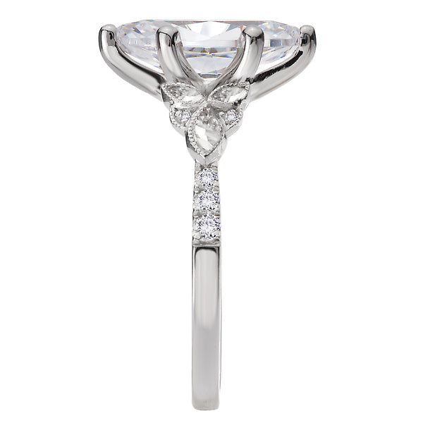 Diamond Semi-Mount Diamond Engagement Ring
