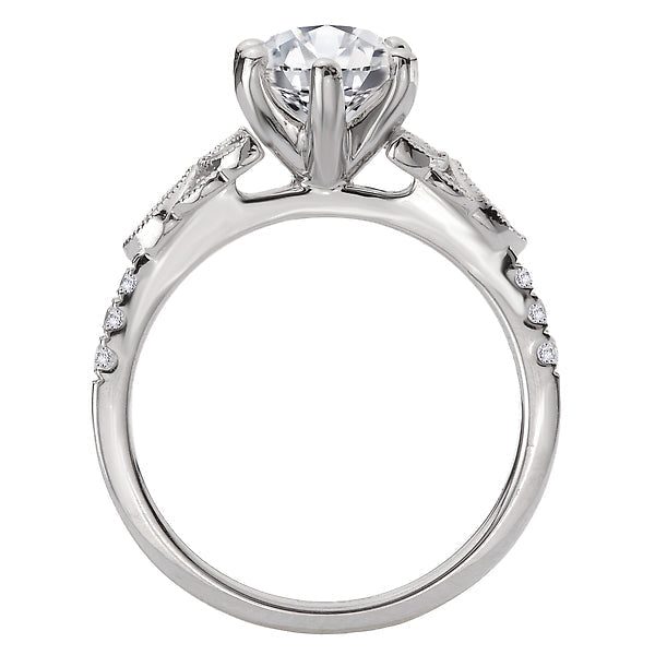Diamond Semi-Mount Diamond Engagement Ring