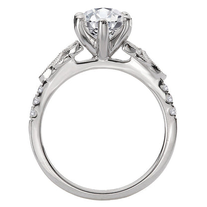 Diamond Semi-Mount Diamond Engagement Ring