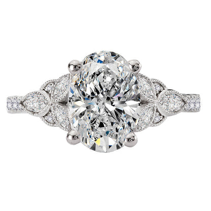 Diamond Semi-Mount Diamond Engagement Ring