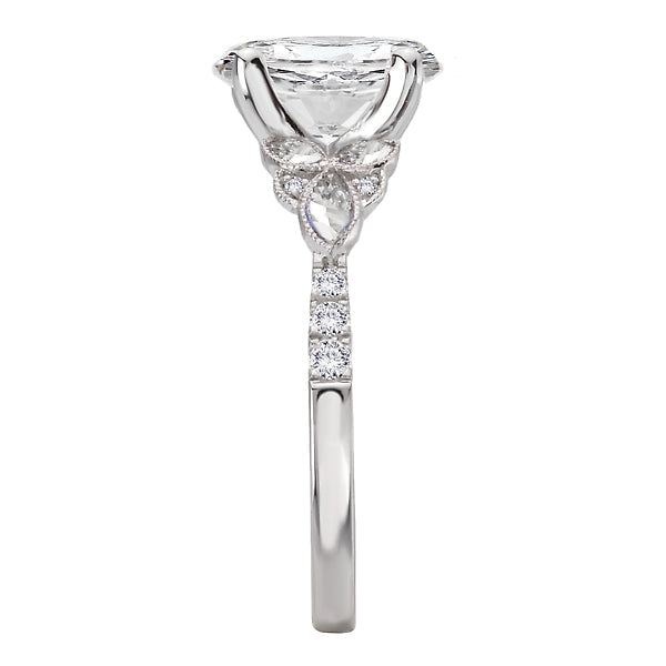 Diamond Semi-Mount Diamond Engagement Ring