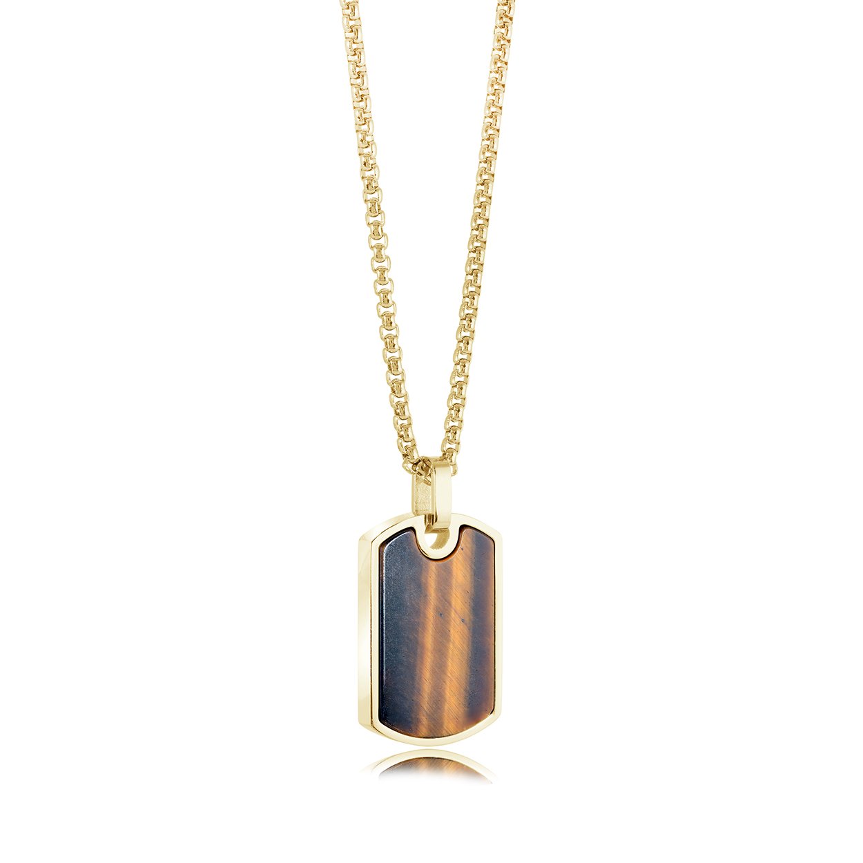 MICRO GEMSTONE DOGTAG PENDANT