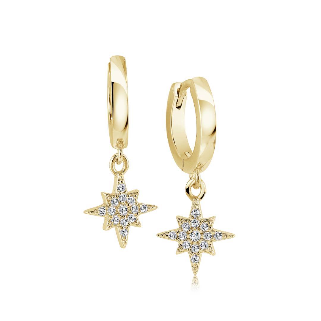 CZ NORTH-STAR EARRINGS