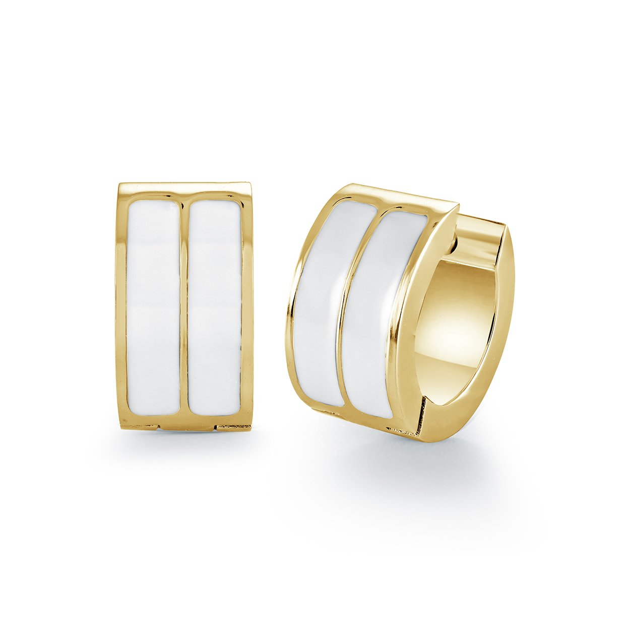 DOUBLE-ROW ENAMEL HOOPS