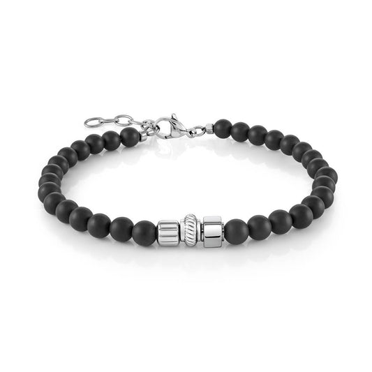 4MM ONYX & BUTTONS BRACELET