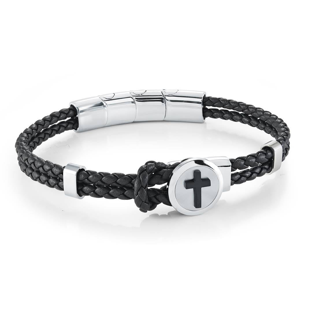 CROSS LEATHER BRACELET