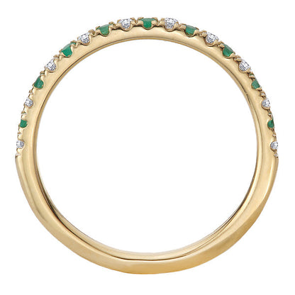 Diamond and Emerald Fashion Ring
