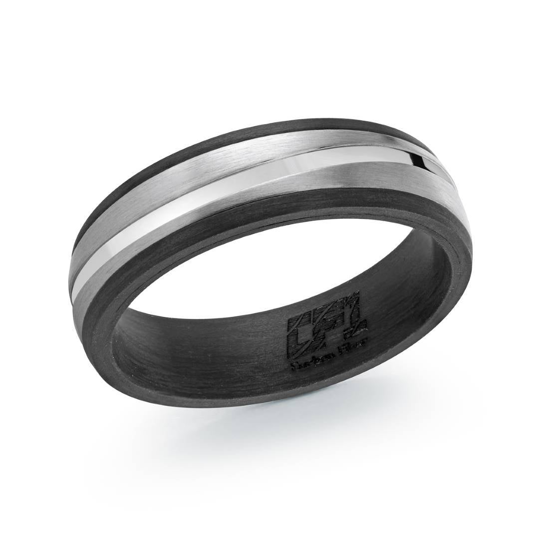 6MM SWIRL CARBON FIBRE BAND