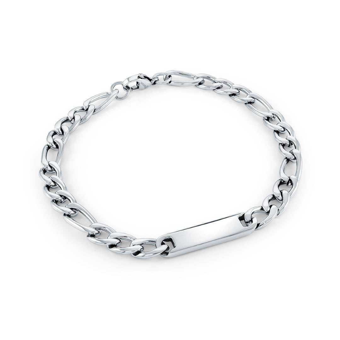 6MM ENGRAVABLE FIGARO BRACELET