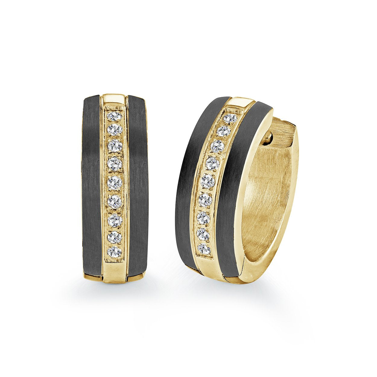 15MM DOUBLE-ENAMEL CZ HUGGIES
