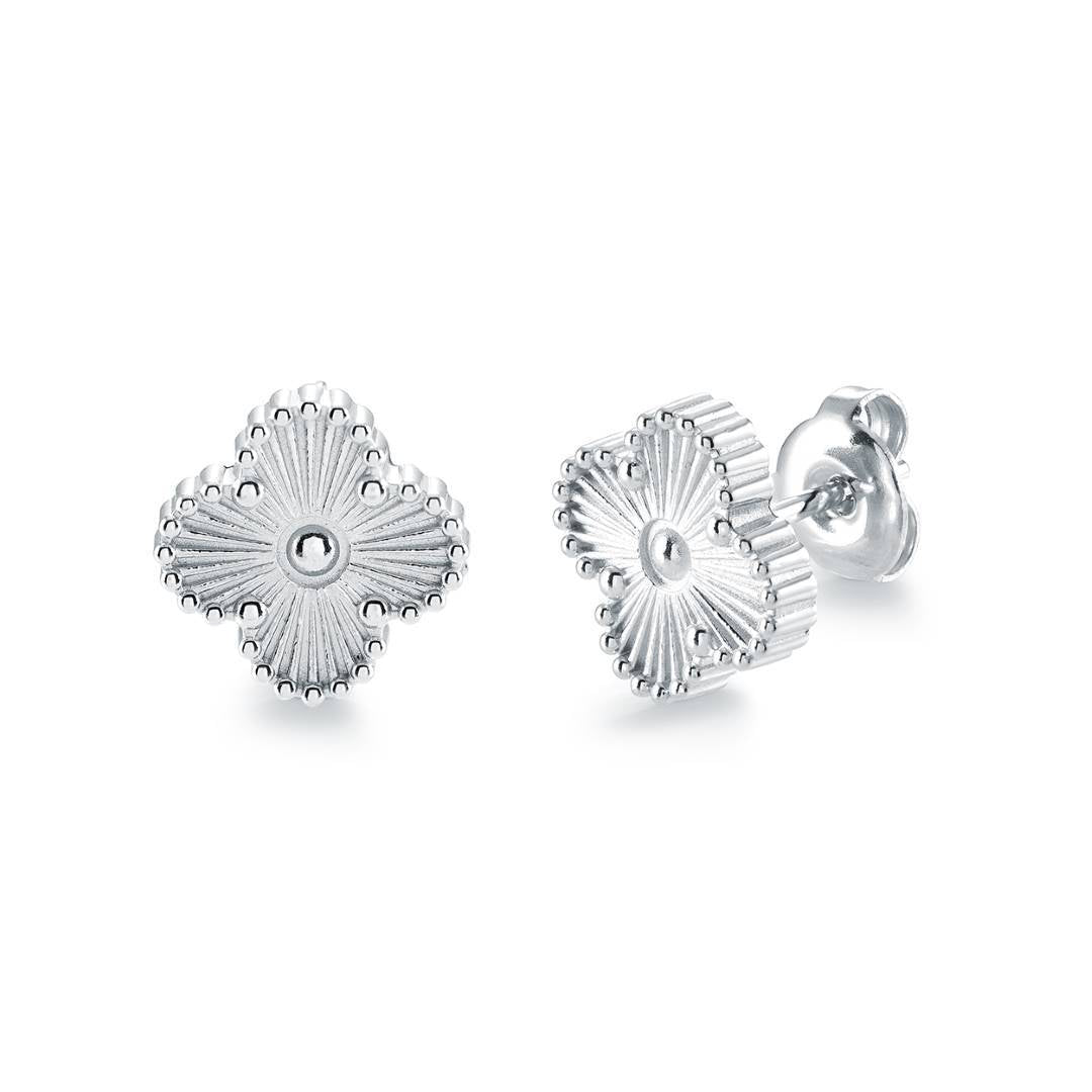 11MM-LUCKY-CLOVER STUDS