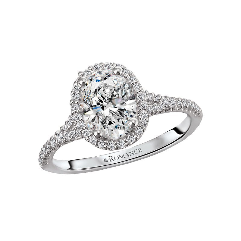 Romance Halo Semi-Mount Diamond Ring