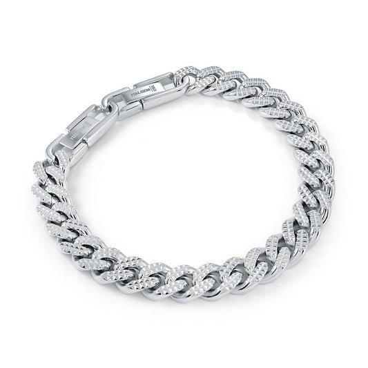 10MM-CURB DIA-CUT BRACELET