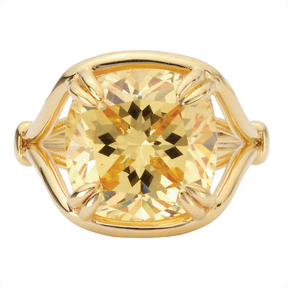 14kt Gold Honey Quartz Ring