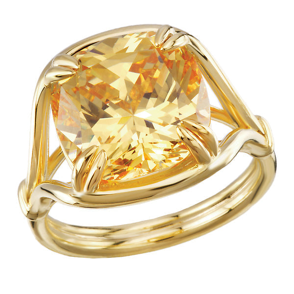 14kt Gold Honey Quartz Ring