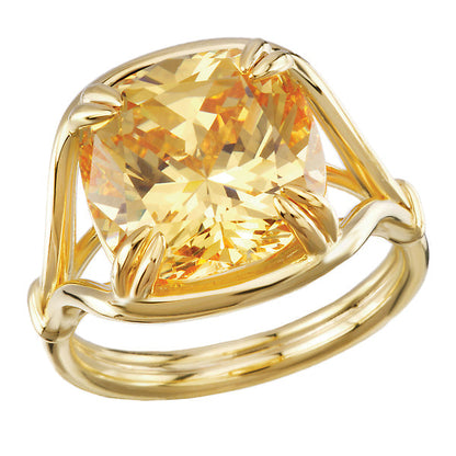 14kt Gold Honey Quartz Ring