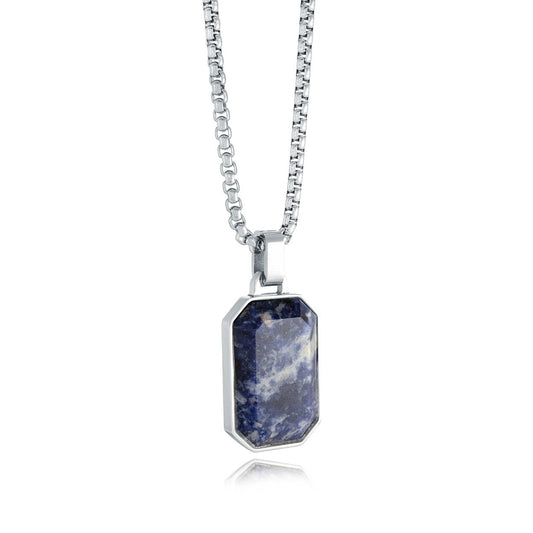 GEMSTONE DOG TAG PENDANT