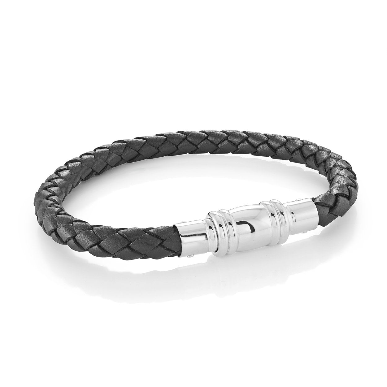 6MM FANCY-CLASP LEATHER BRACELET
