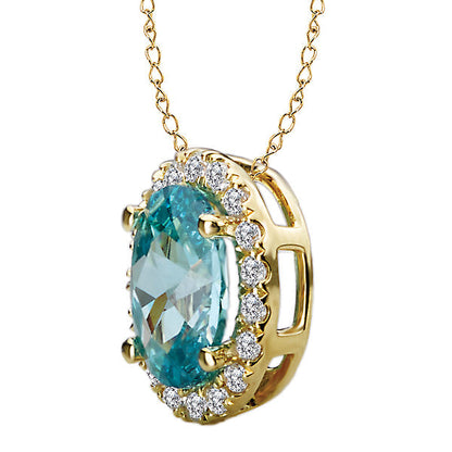 Ladies Fashion Gemstone and Diamond Pendant