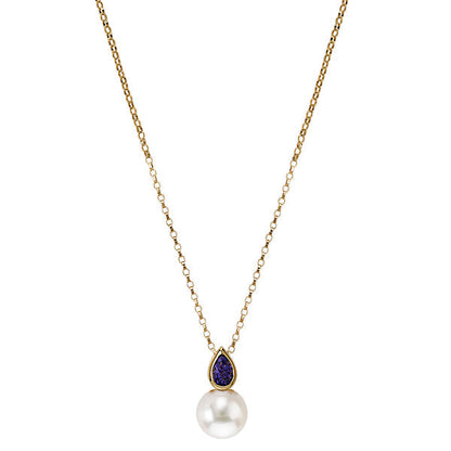 14kt Pearl and Amethyst Necklace