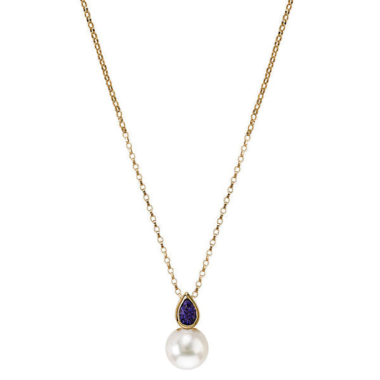14kt Pearl and Amethyst Necklace