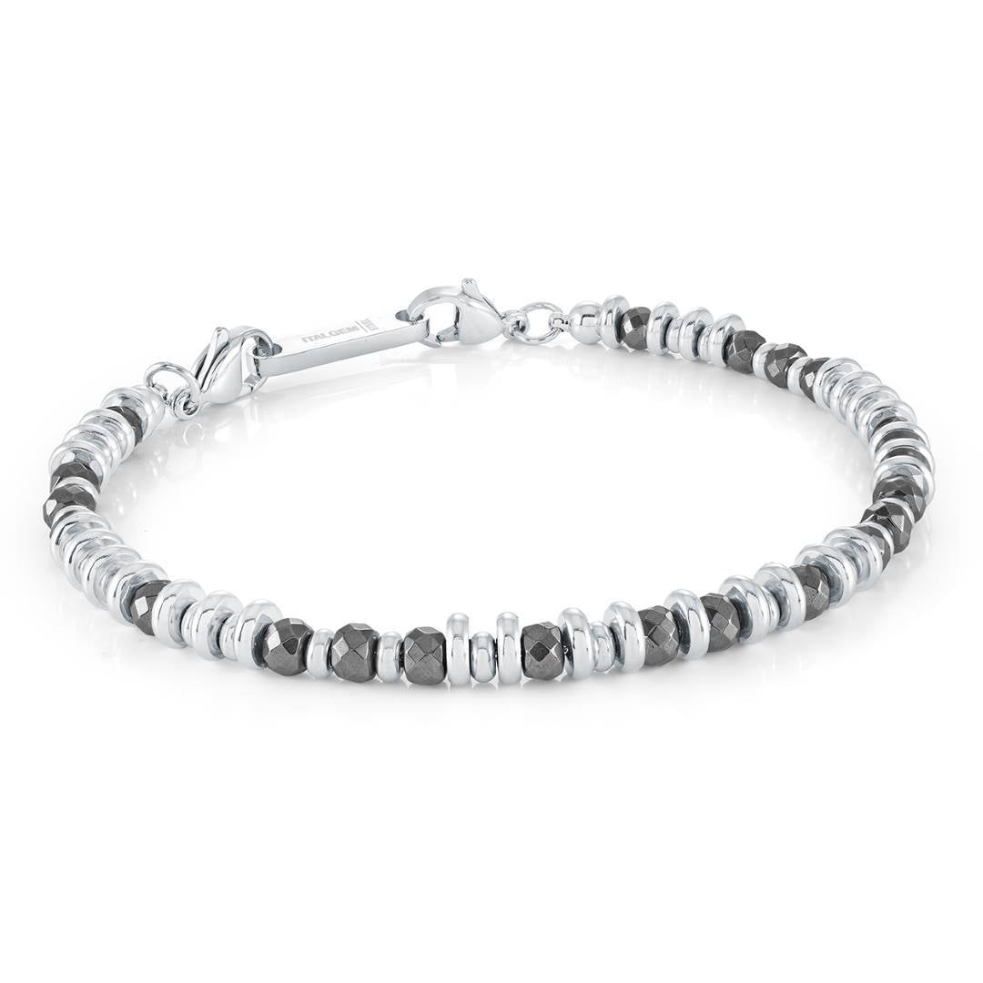 4MM-HEMATITE BEAD BRACELET
