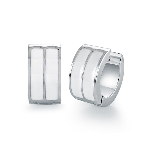 DOUBLE-ROW ENAMEL HOOPS