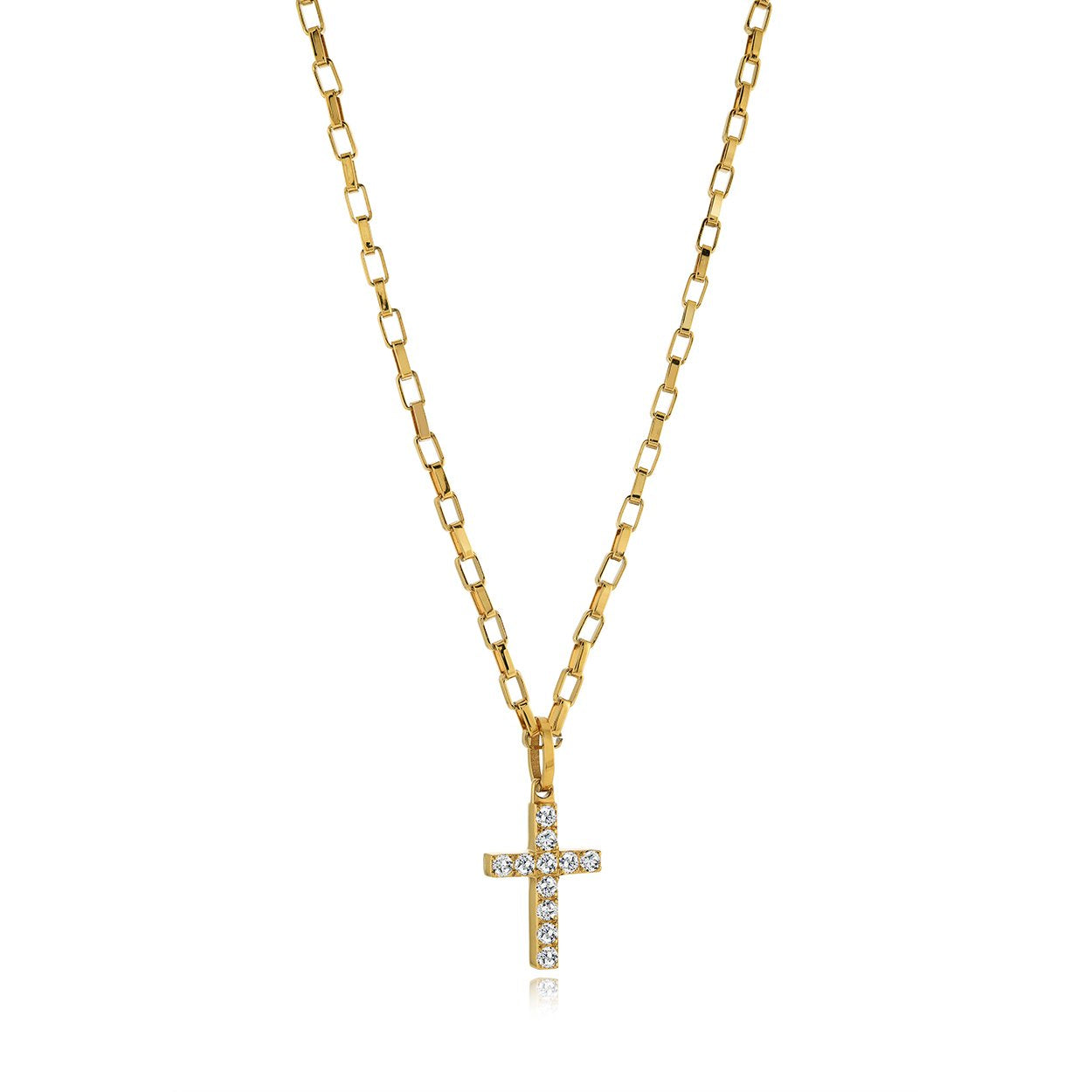2MM-CZ CROSS PENDANT