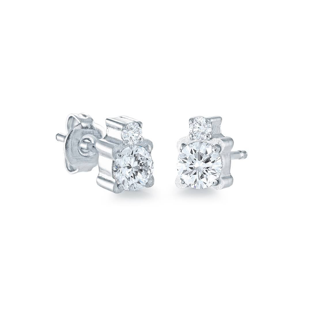 2MM-4MM DOUBLE-CZ STUDS