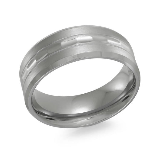 8MM SATIN TITANIUM BAND