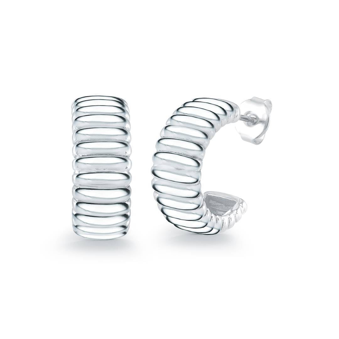 17MM RIBBED HOOP-STUDS