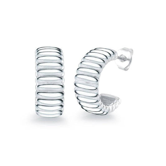 17MM RIBBED HOOP-STUDS