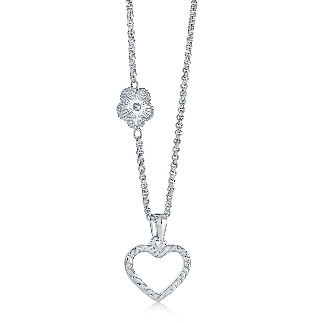 HEART & FLOWER PENDANT