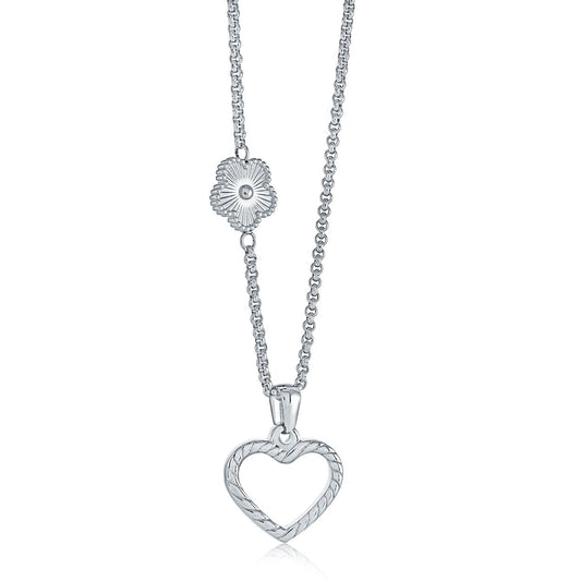 HEART & FLOWER PENDANT
