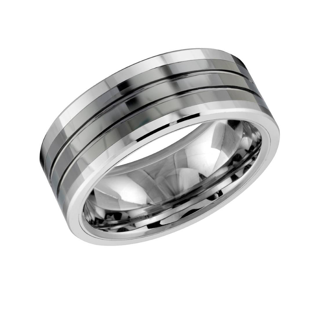 8MM TUNGSTEN & CERAMIC LINED BAND