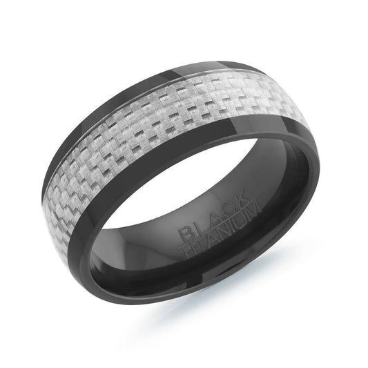 8MM TITANIUM CF INLAY BAND