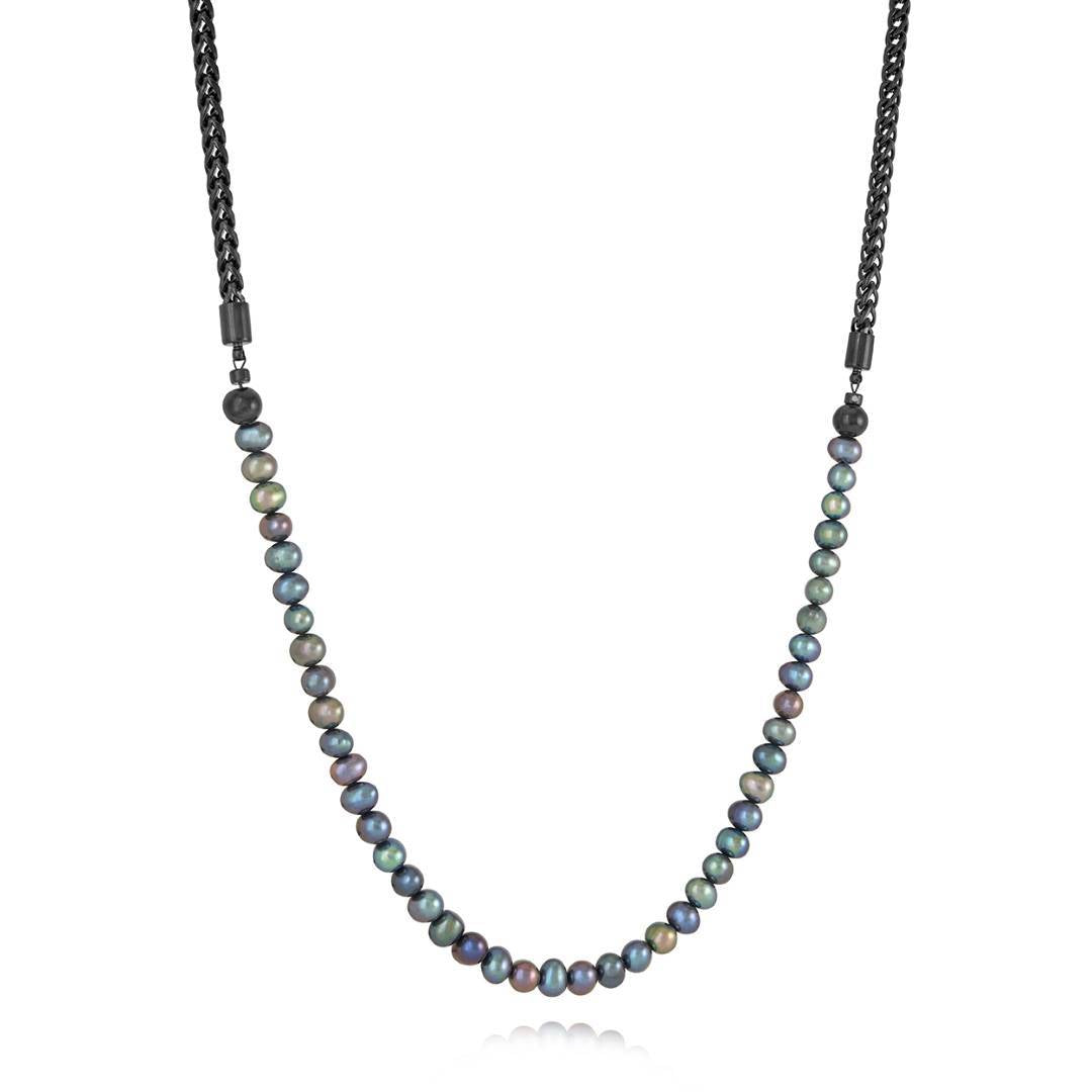 3.5MM FRANCO & PEARL NECKLACE