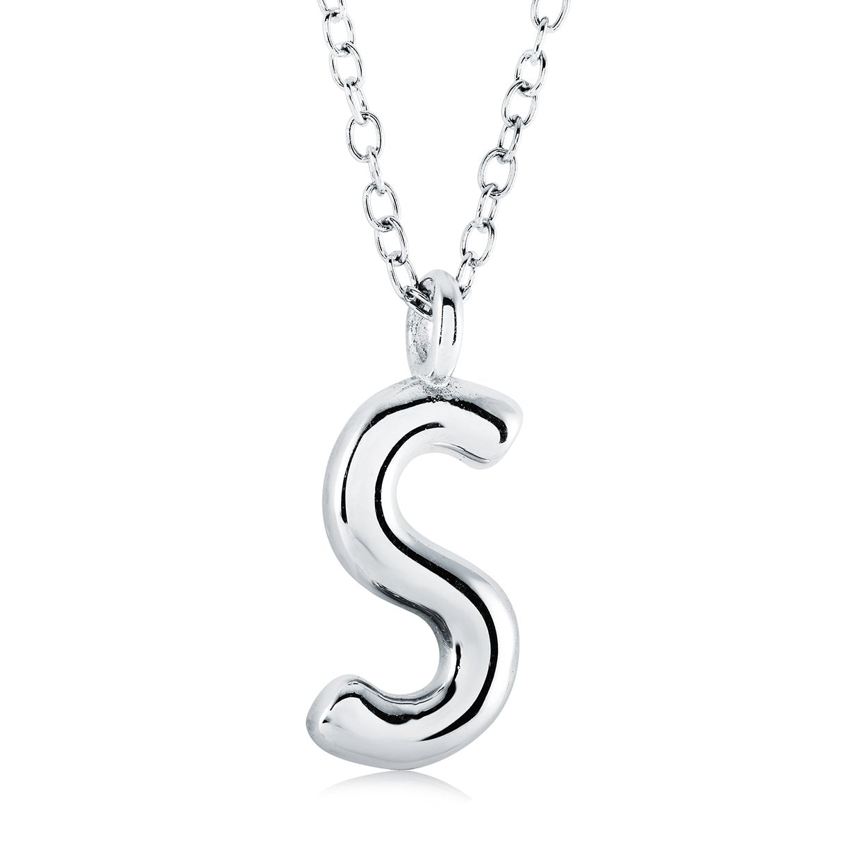 BUBBLE INITIAL NECKLACE