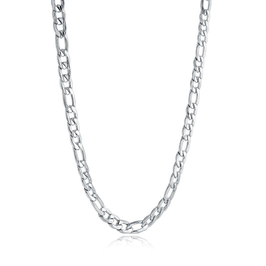 7MM GROOVED FIGARO CHAIN