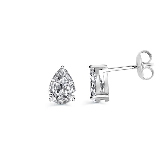 8MM PEAR STUD EARRINGS