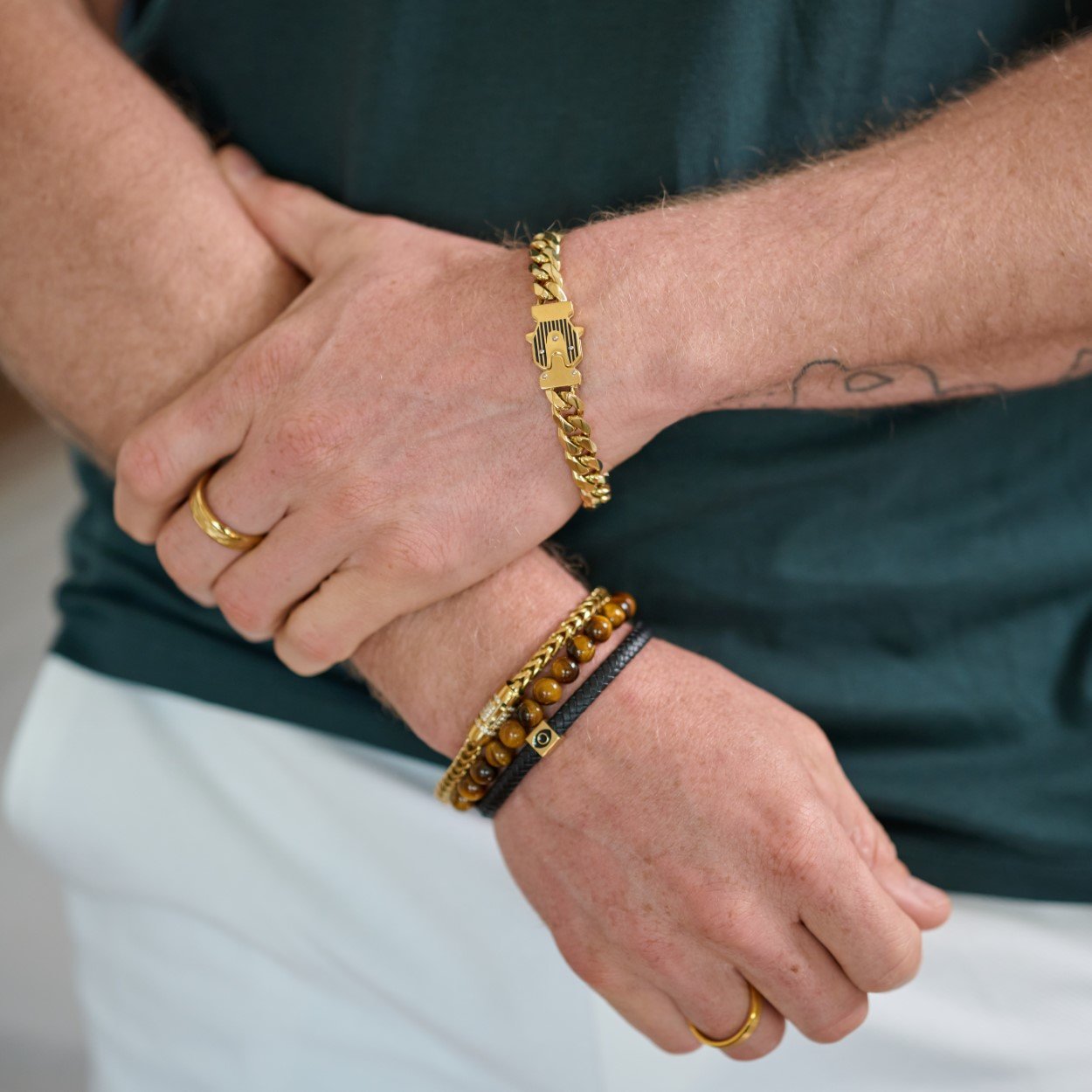 8MM TIGER'S-EYE BEAD BRACELET