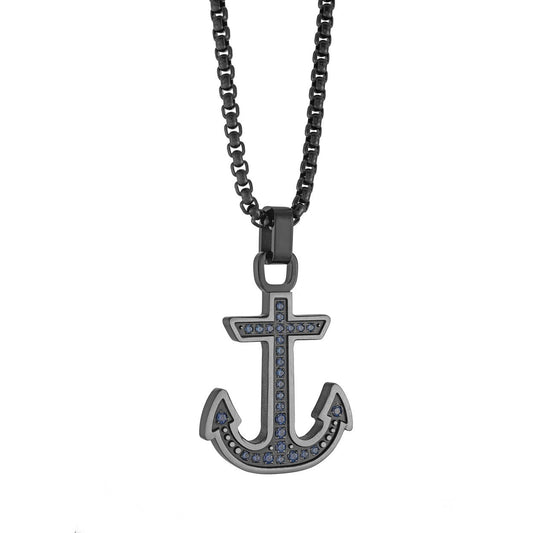 CZ ANCHOR PENDANT
