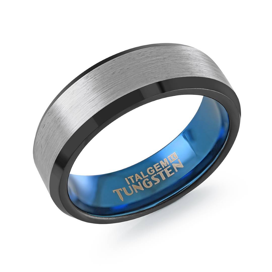 7MM POLISHED-EDGE TUNGSTEN BAND