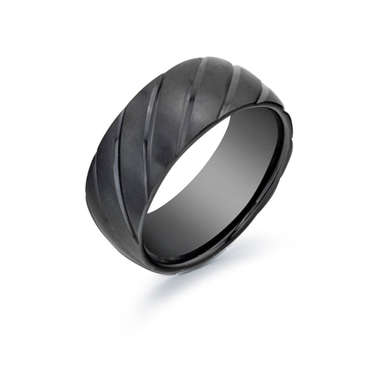 TITANIUM STRIPED LINE 9MM BAND