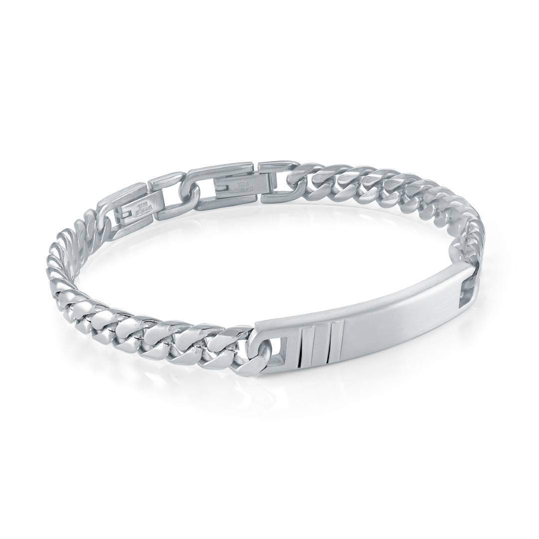7.7MM CURB & ID PLATE BRACELET