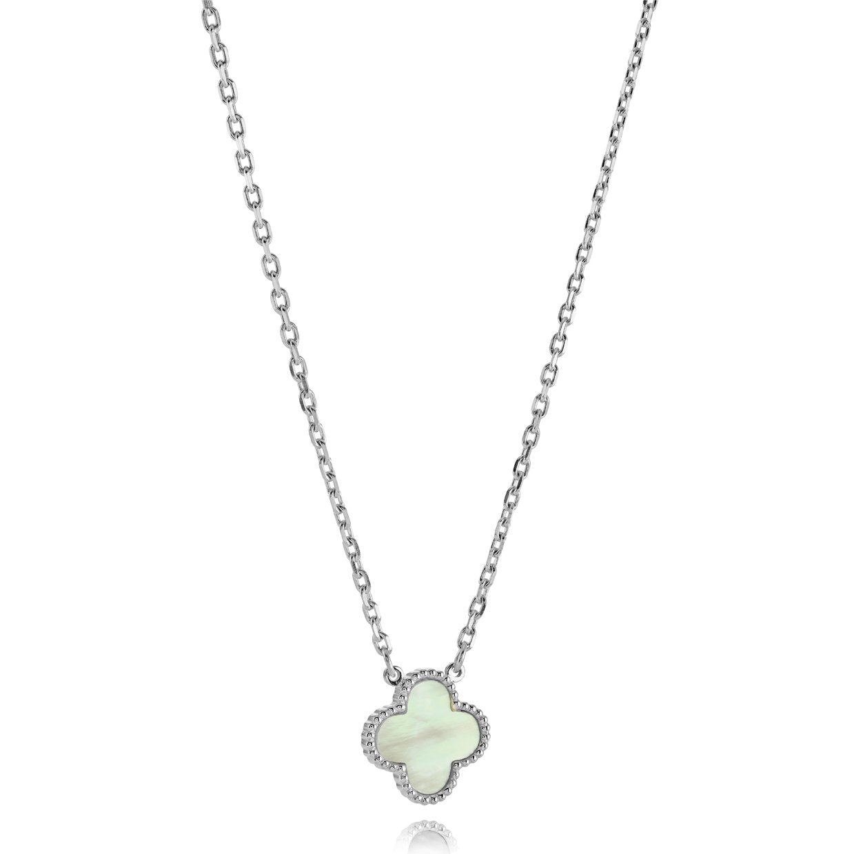 15MM-LUCKY-CLOVER MOTHER OF PEARL NECKLACE