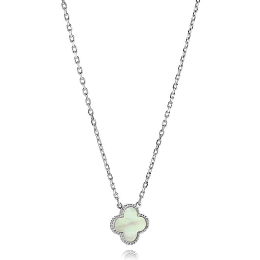 15MM-LUCKY-CLOVER MOTHER OF PEARL NECKLACE