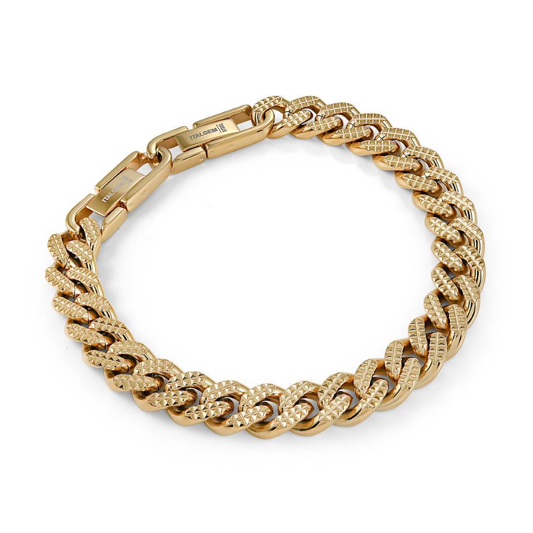 10MM-CURB DIA-CUT BRACELET