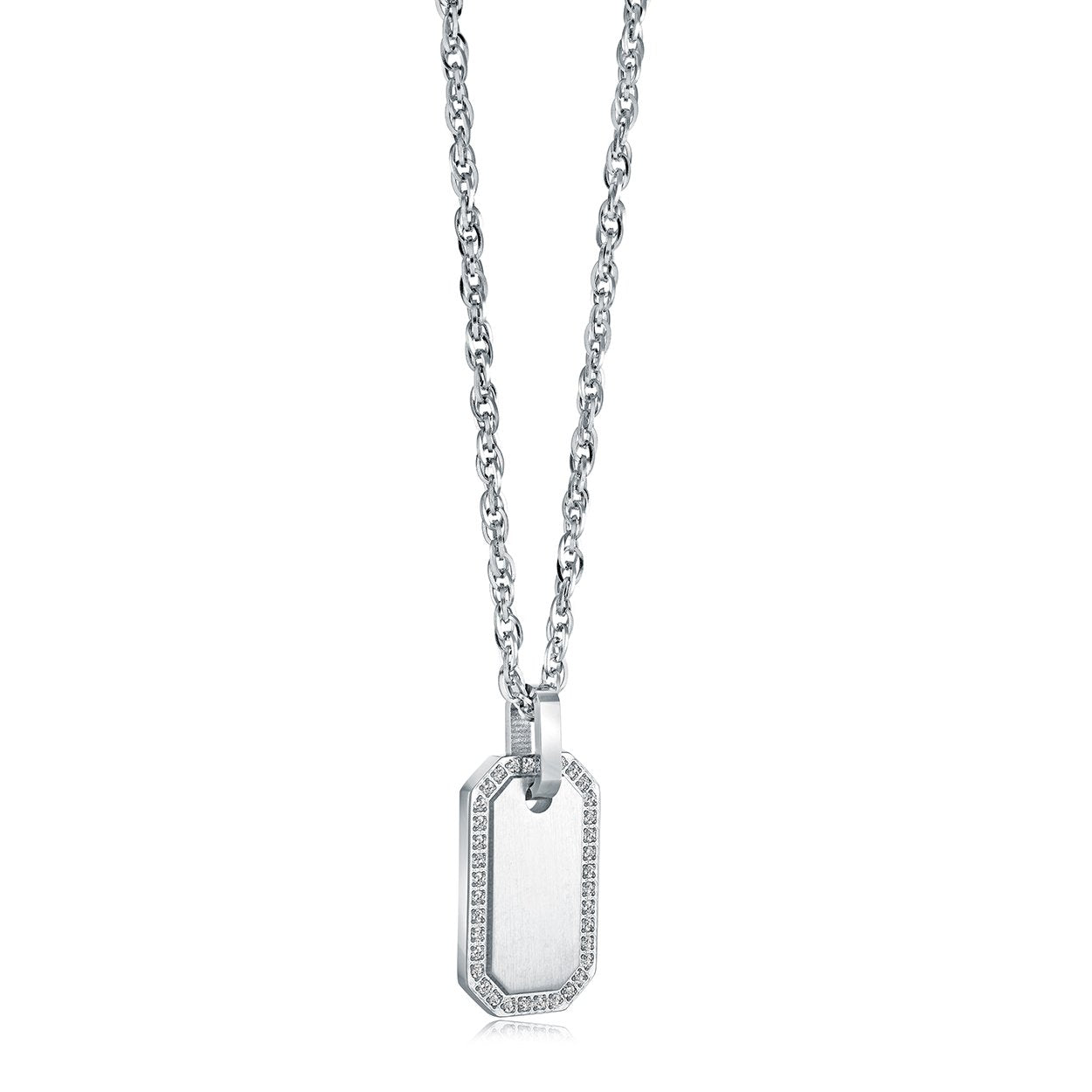 CZ DOGTAG PENDANT