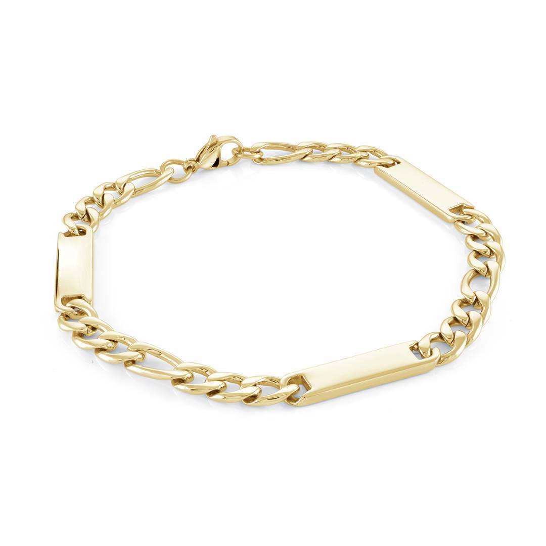 6MM ENGRAVABLE FIGARO BRACELET